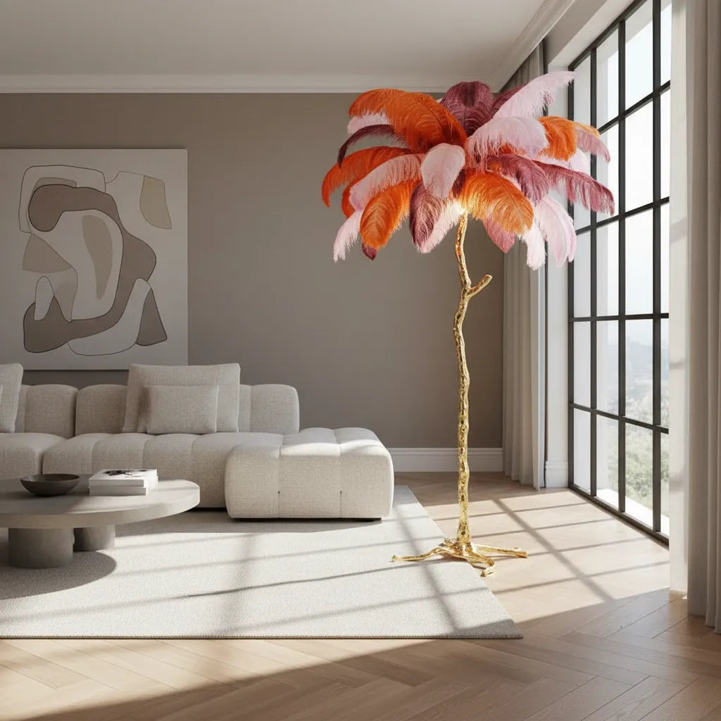 Lampe Plume d'Autruche
