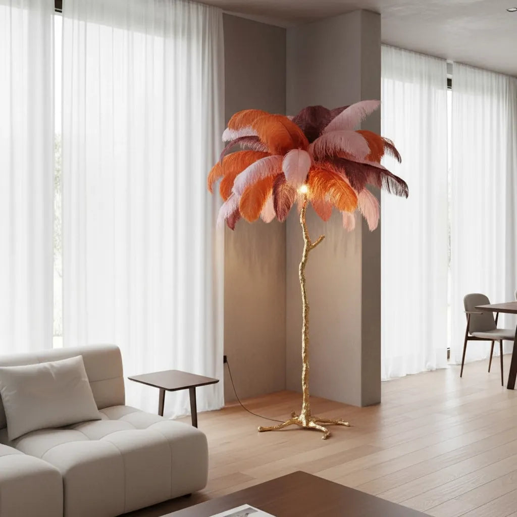 Lampe Plume d'Autruche