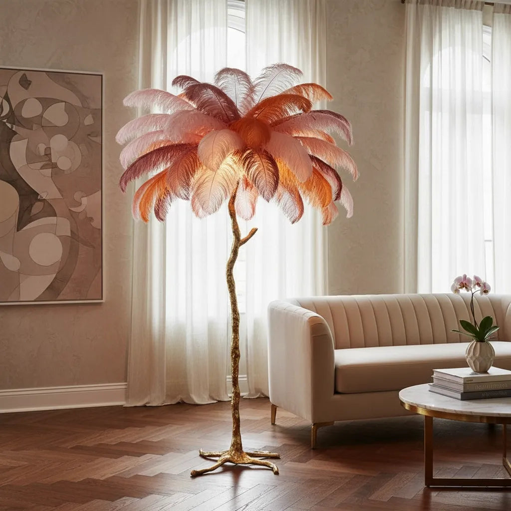 Lampe Plume d'Autruche
