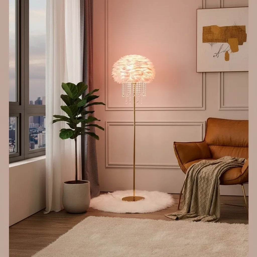 Lampe Plume sur Pied