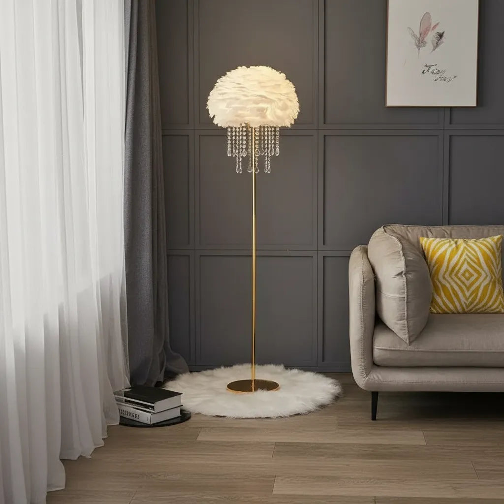 Lampe Plume sur Pied