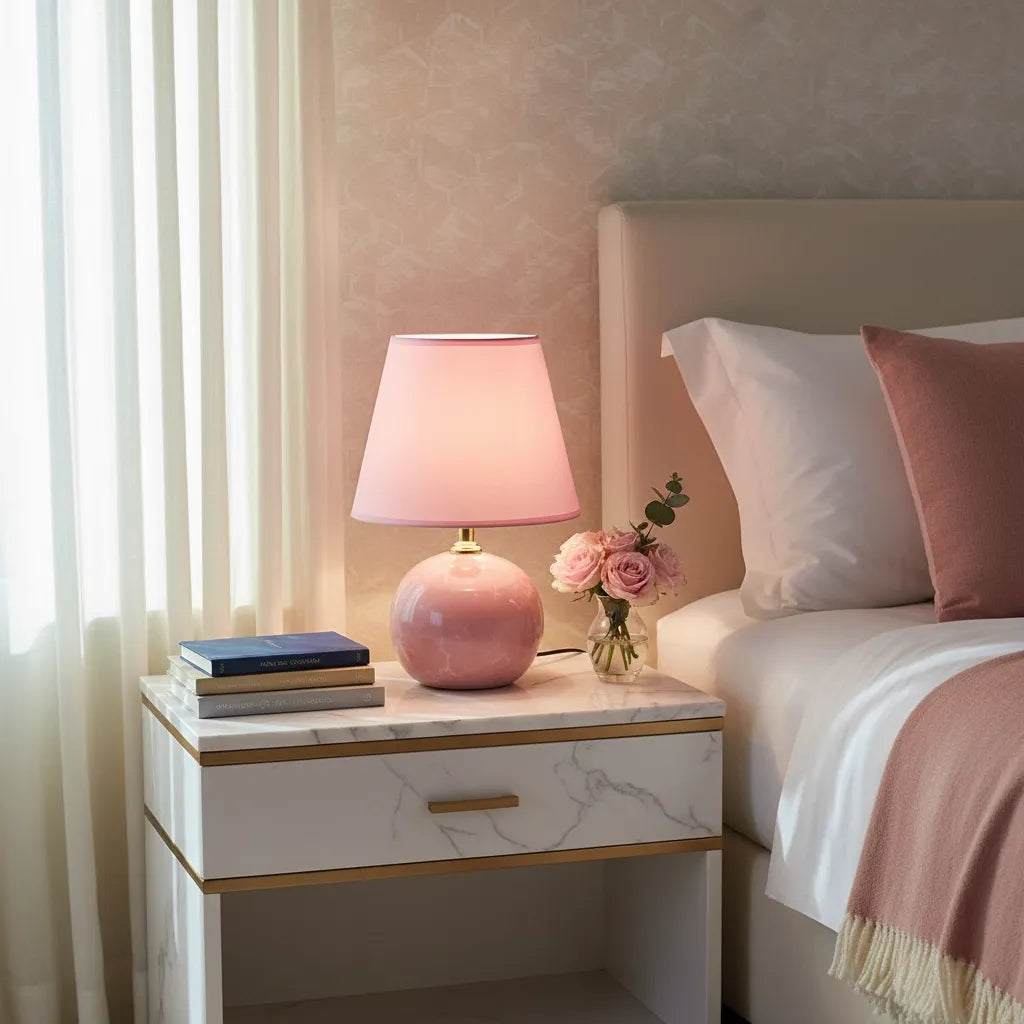 Lampe Rose de Chevet