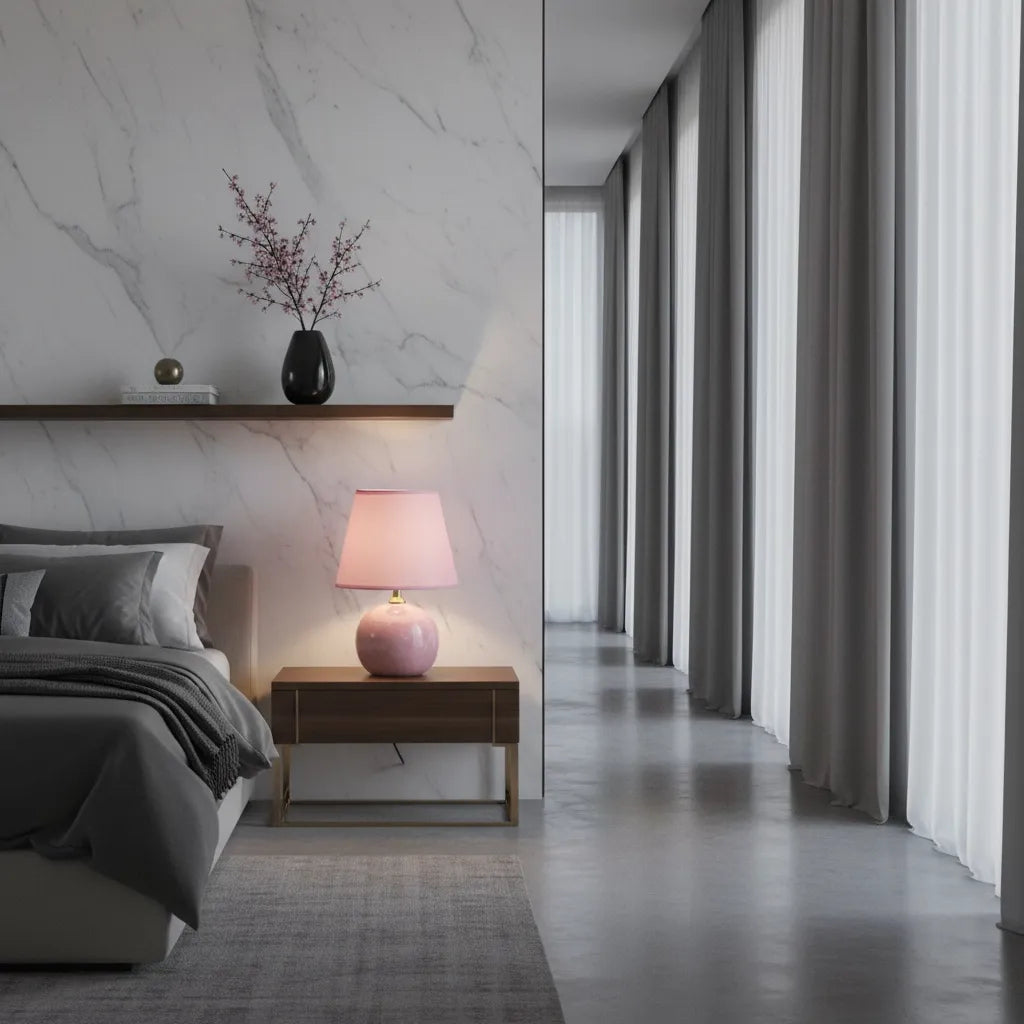 Lampe Rose de Chevet