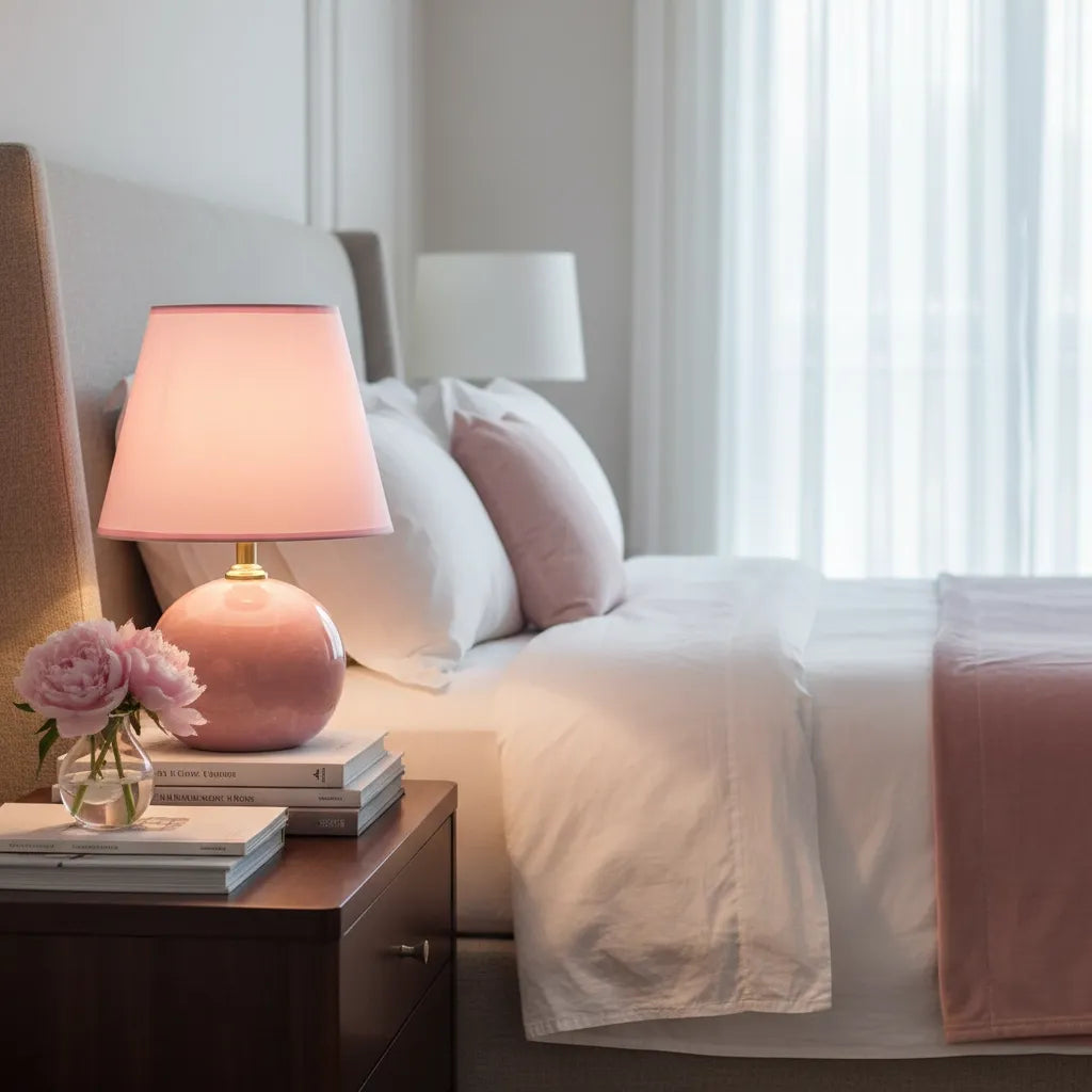 Lampe Rose de Chevet