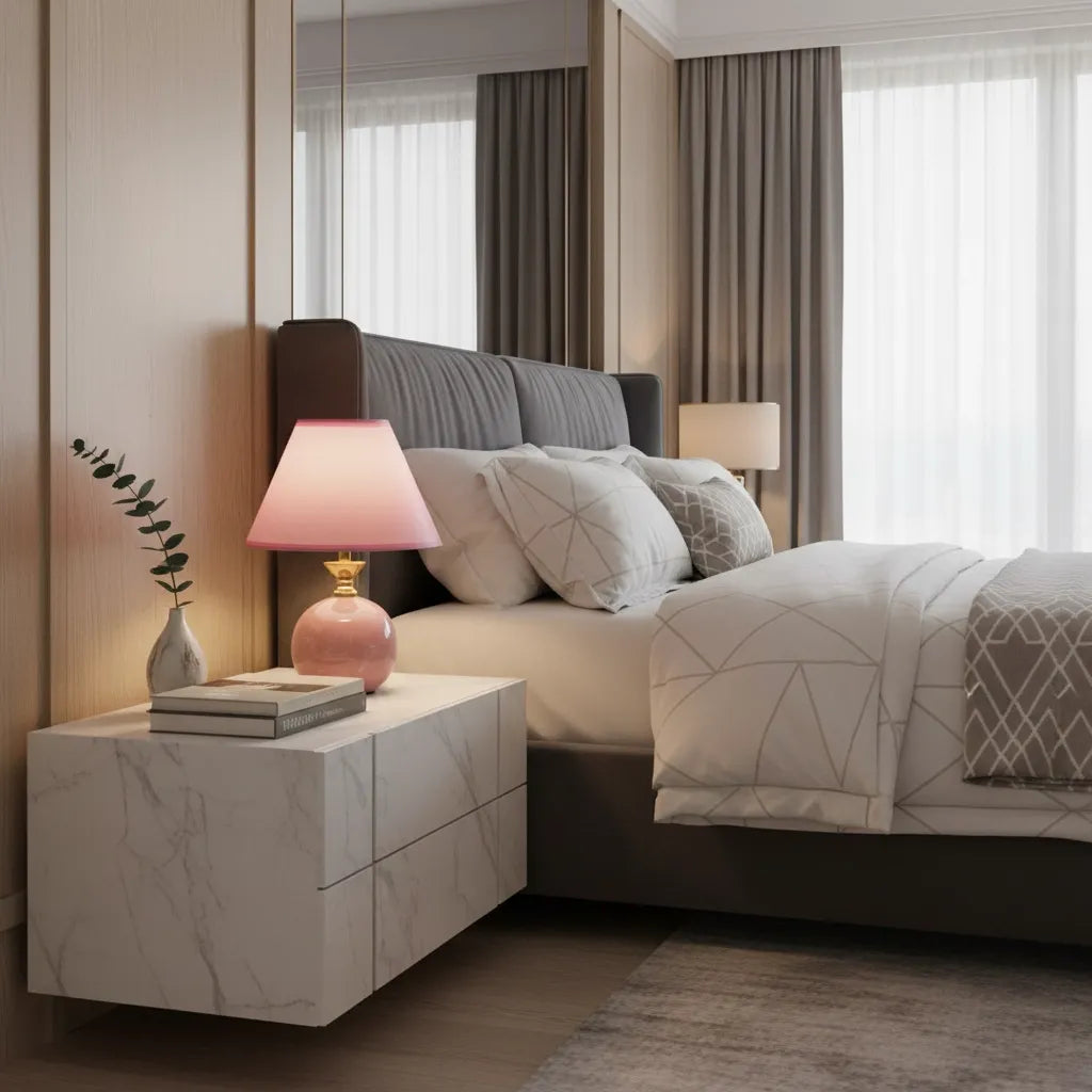 Lampe Rose de Chevet