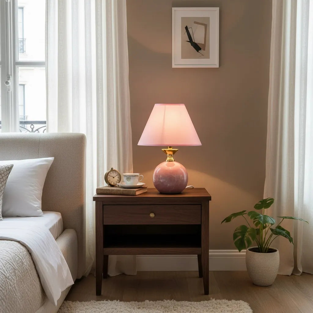 Lampe Rose de Chevet