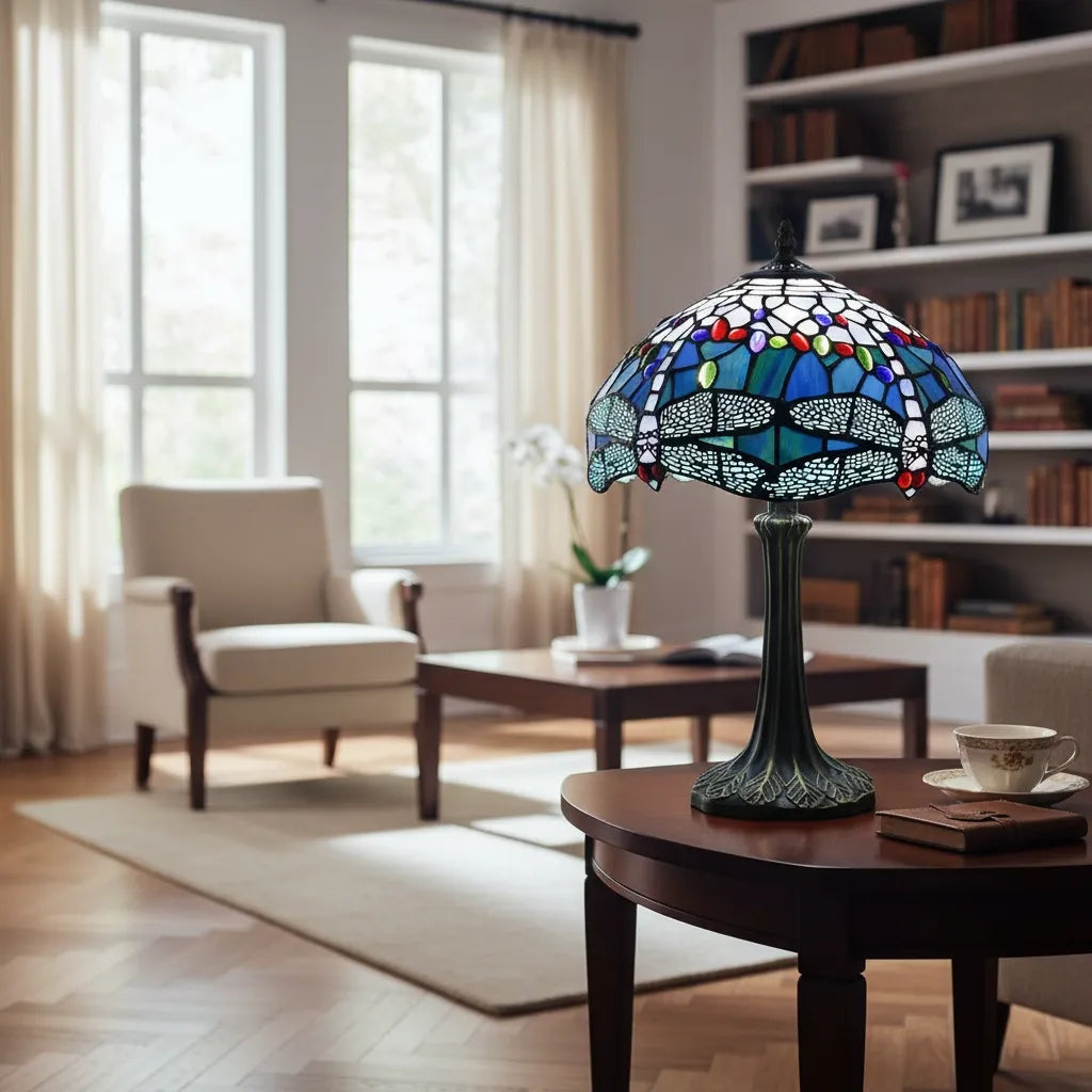 Lampe Tiffany Bleue