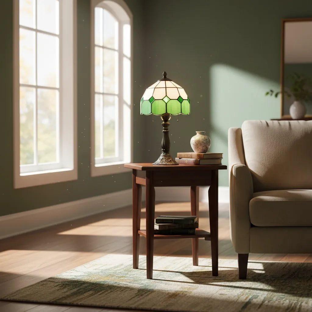 Lampe Tiffany Émeraude Élégance