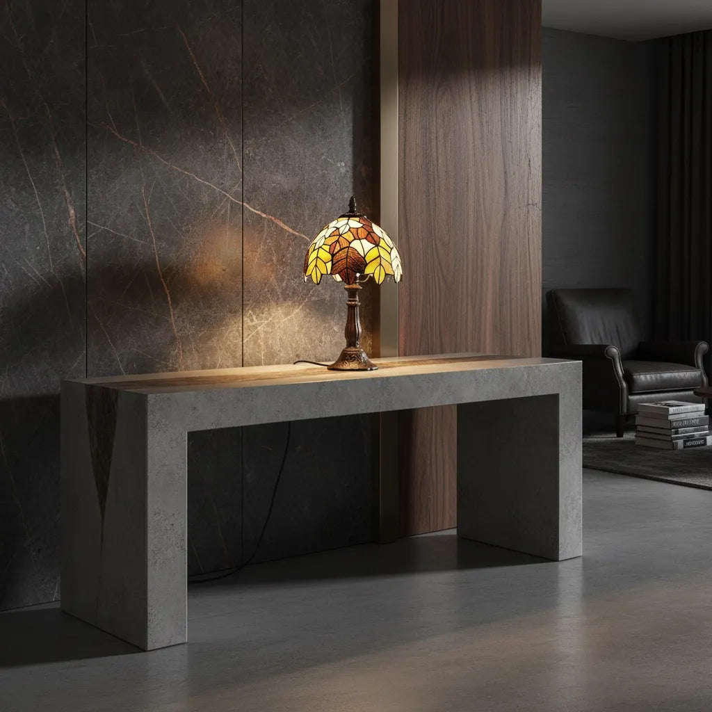 Lampe Tiffany Feuillage Doré