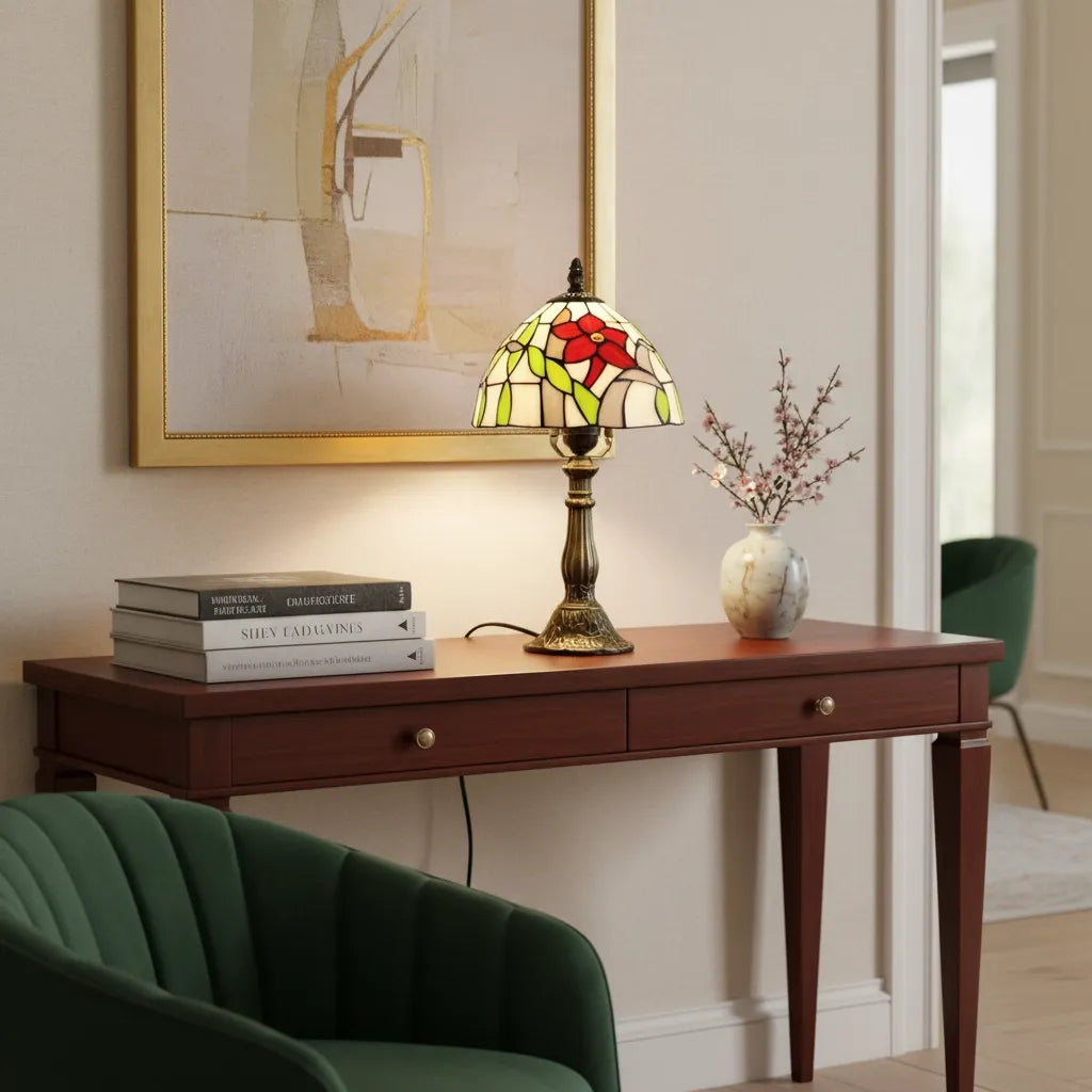 Lampe Tiffany Fleur Écarlate