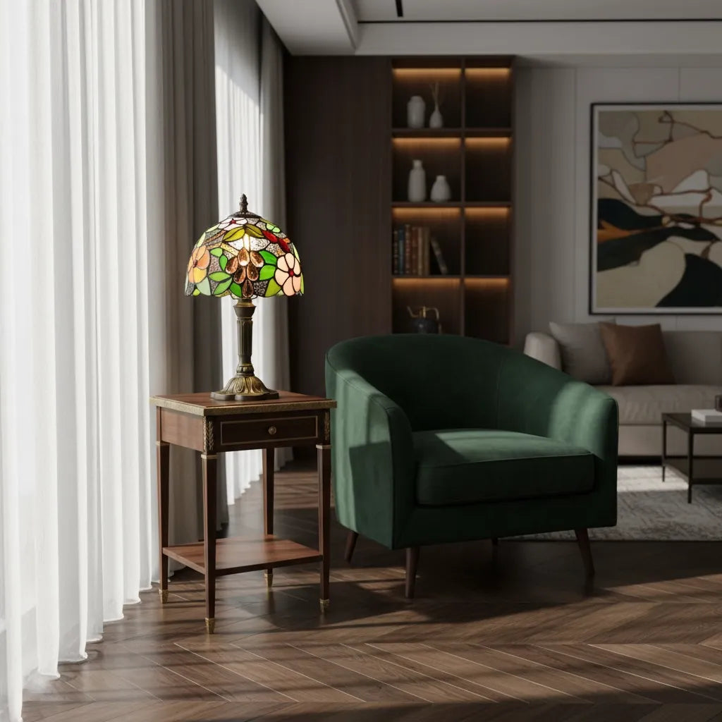 Lampe Tiffany Florale Éclatante