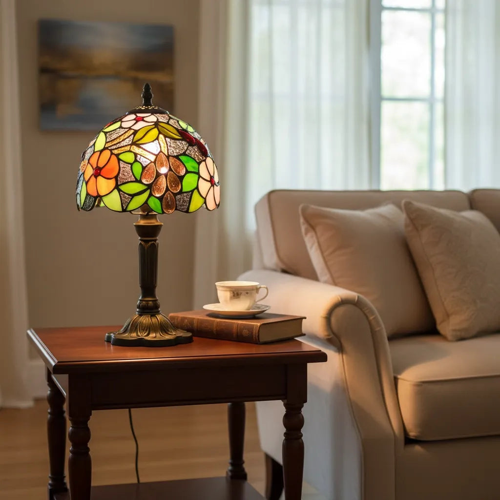 Lampe Tiffany Florale Éclatante