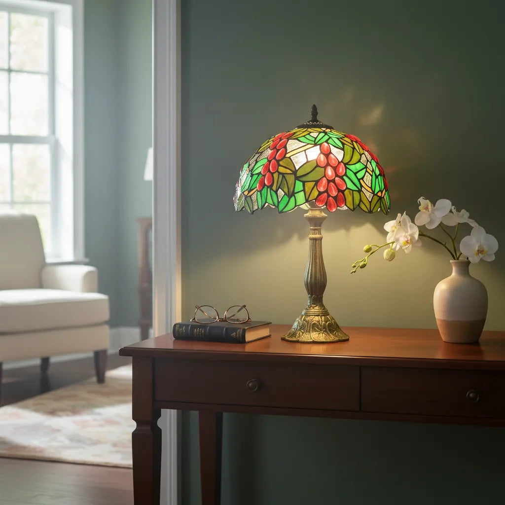 Lampe Tiffany Grenat