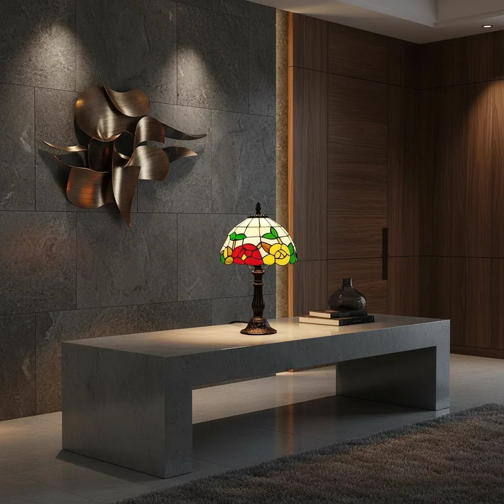 Lampe Tiffany Jardin Fleuri