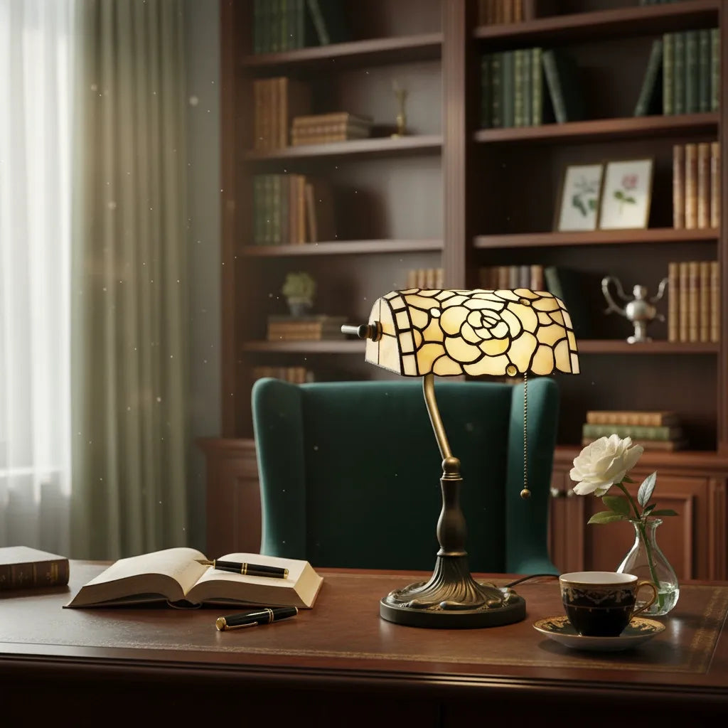 Lampe Tiffany Rose Antique