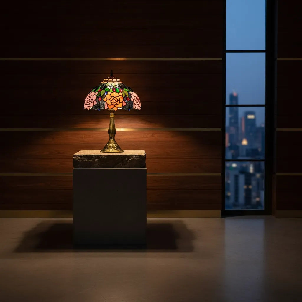 Lampe Tiffany Roseraie