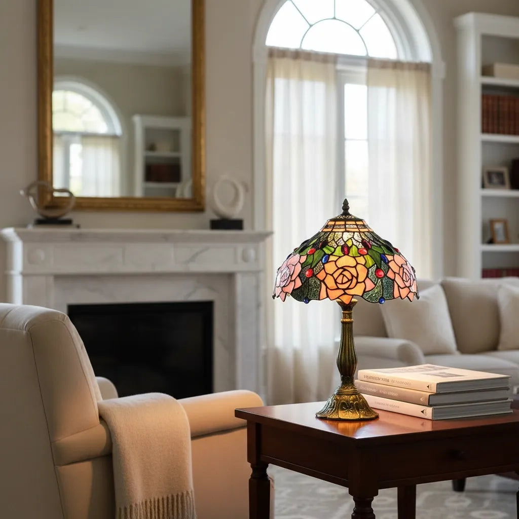 Lampe Tiffany Roseraie
