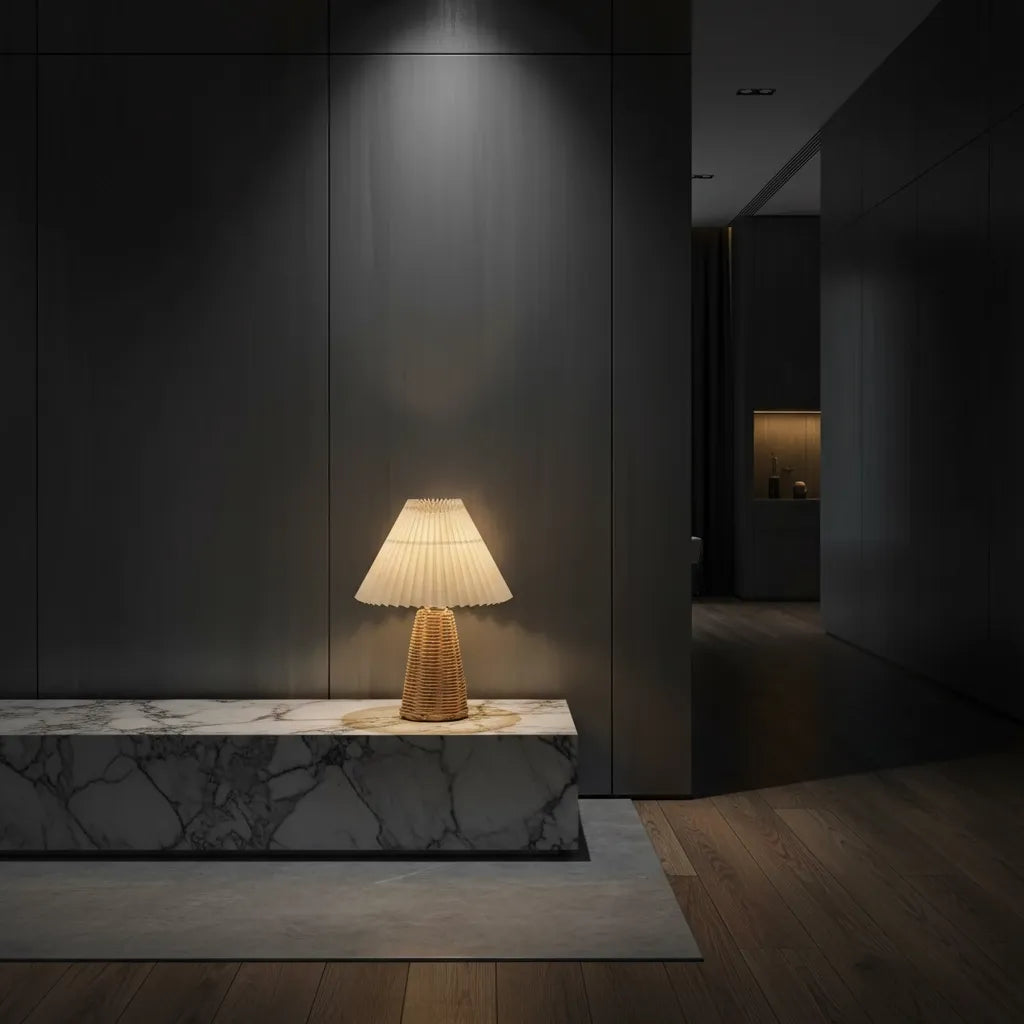 Lampe de Chevet Rotin